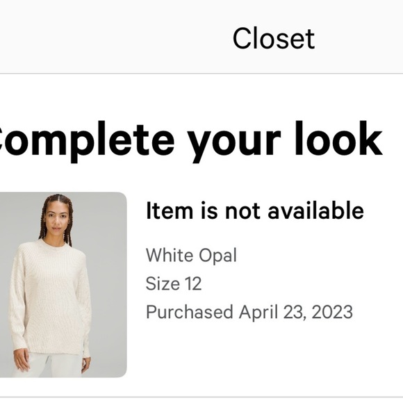 Lululemon White Opal Ribbed Sweater - Picture 5 of 5